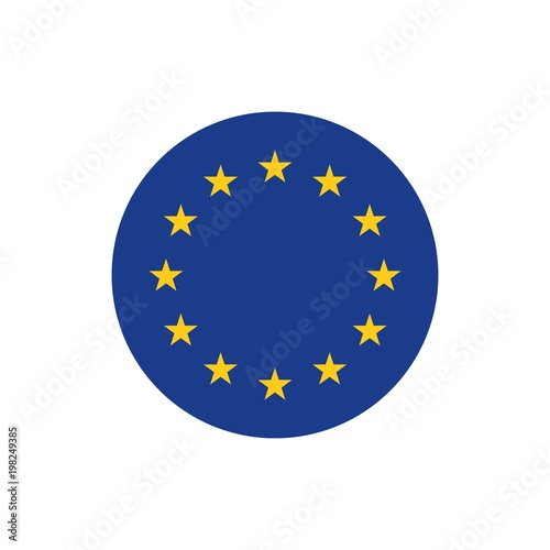 European Union flag, official colors and proportion correctly. EU flag. Vector illustration