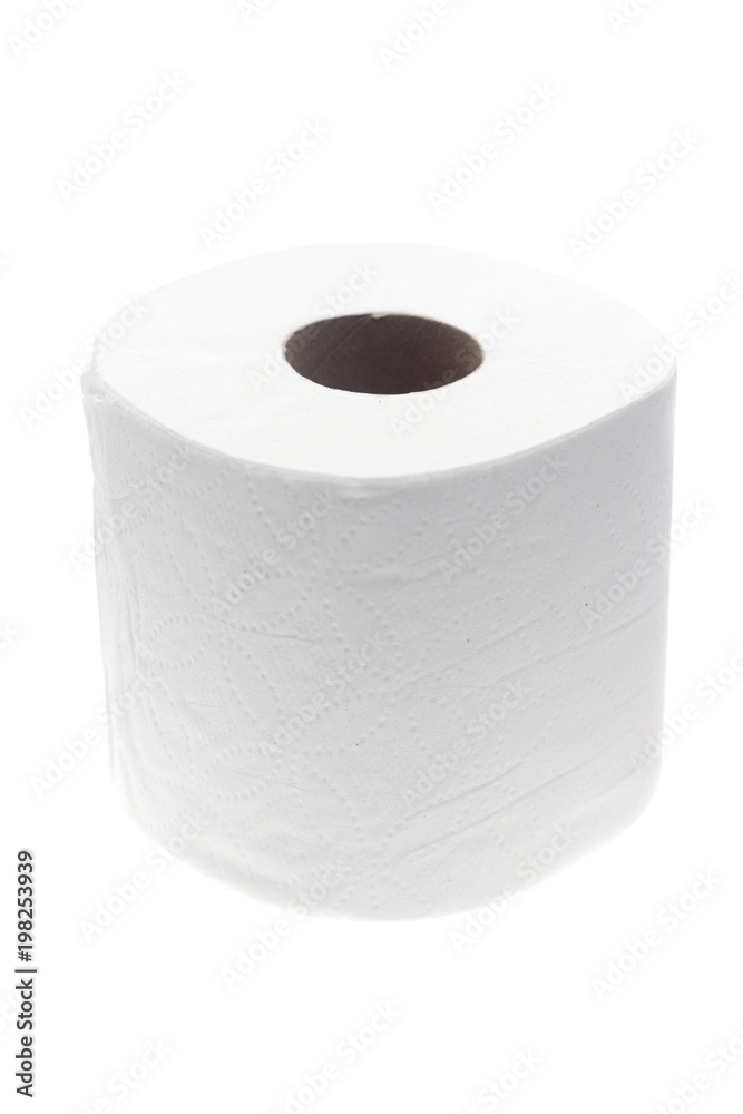 Generic White Toilet Paper on a White Background Generic White Toilet Paper on a White Background