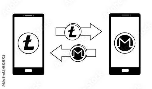 exchange between litecoin and monero in the phone
