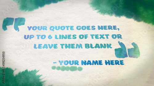 Watercolor Quote Title