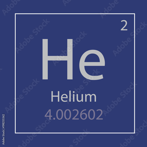 Helium He chemical element icon- vector illustration