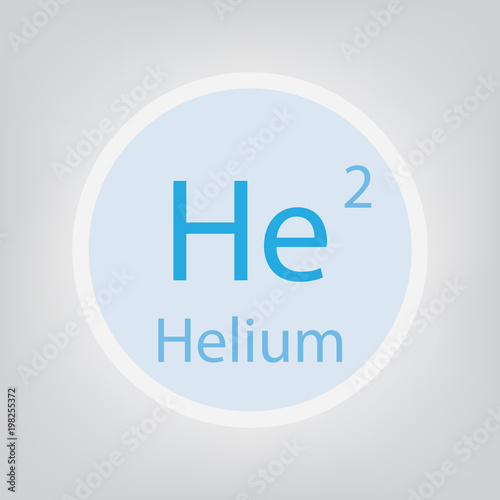 Helium He chemical element icon- vector illustration