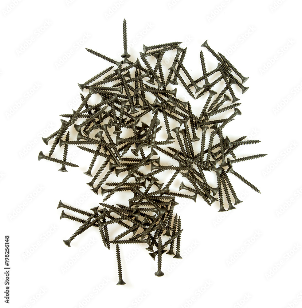 heap of screw isolated on white heap of screw isolated on white