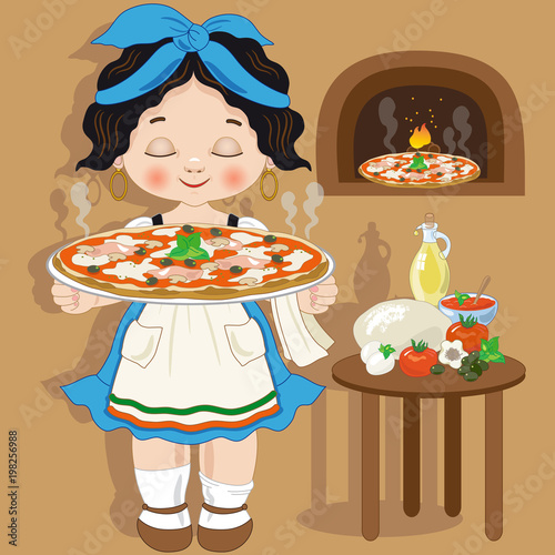 Small Italian pizza cook