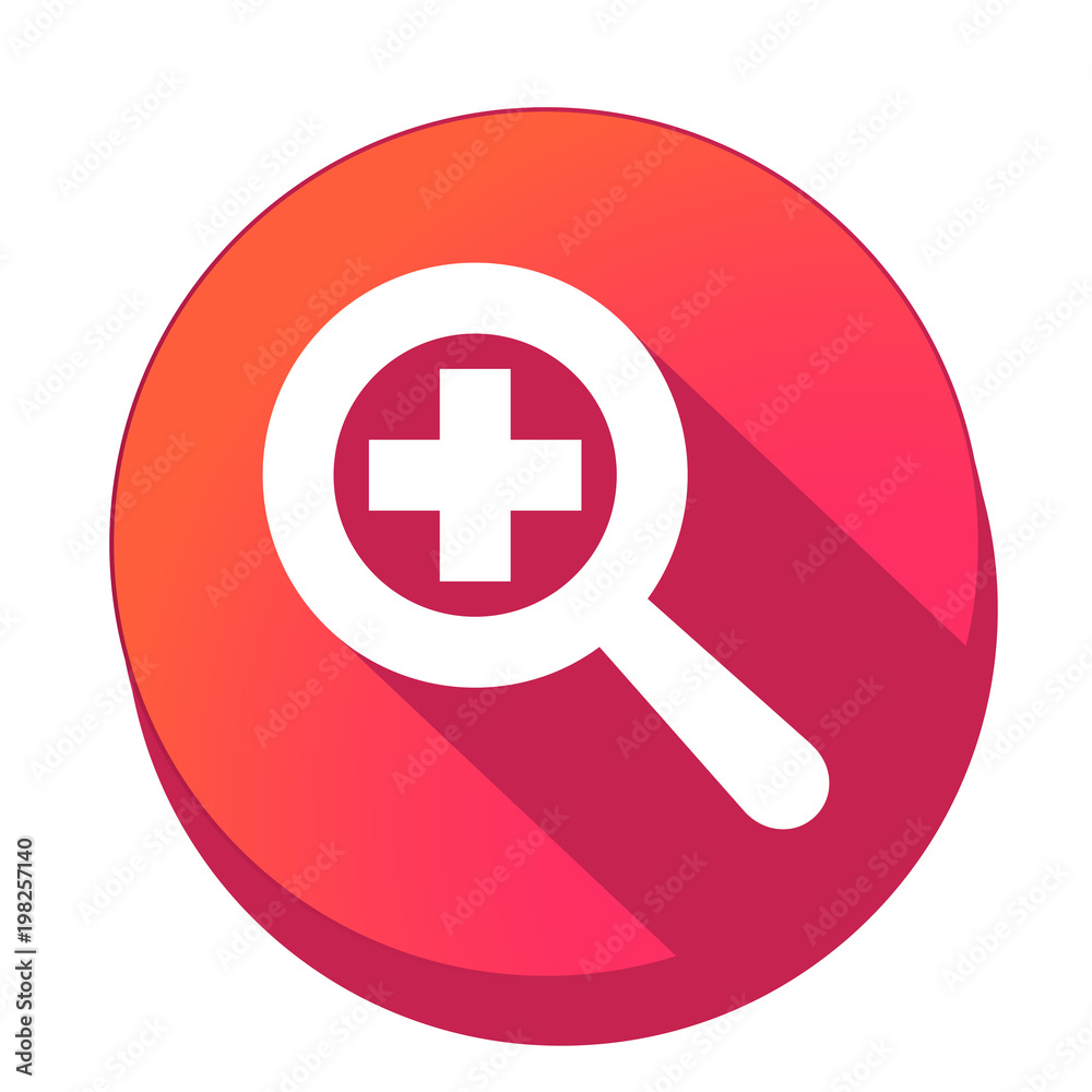 Fototapeta premium ikona z długim cieniem na tle okręgu