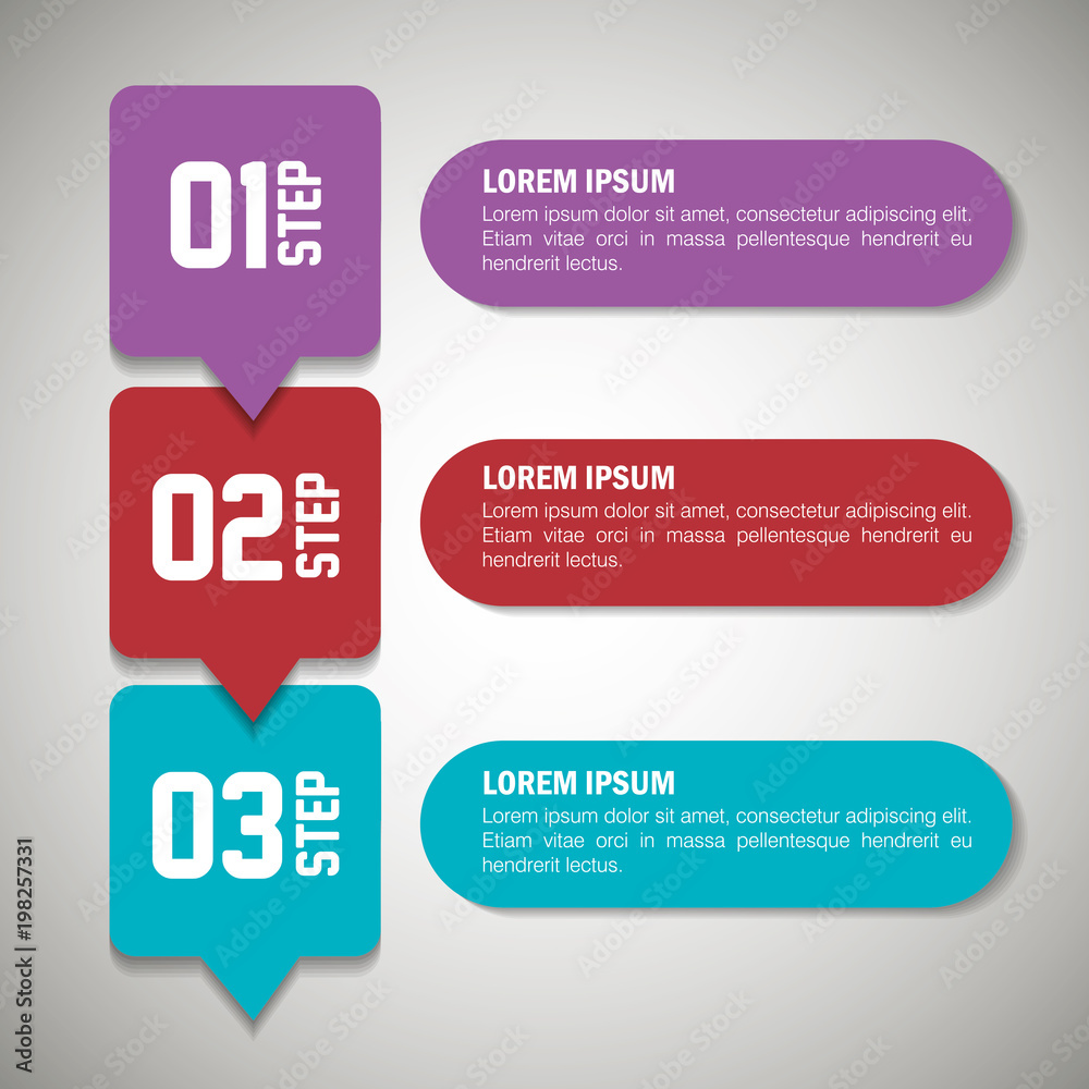 numbers and steps infographic template vector illustration design
