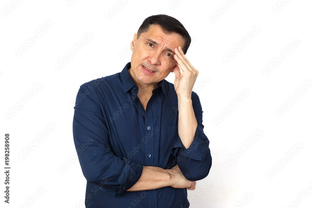 Pensive young man. Concept emotion thoughtfulness Pensive young man. Concept emotion thoughtfulness