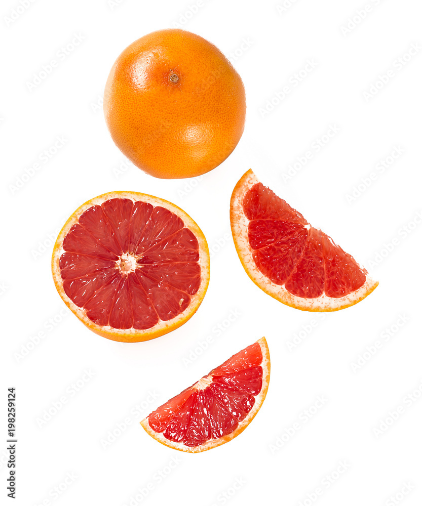 grapefruit isolated on white
