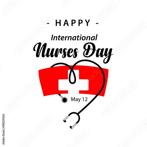 Happy International Nurses Day Vector Template Design photo