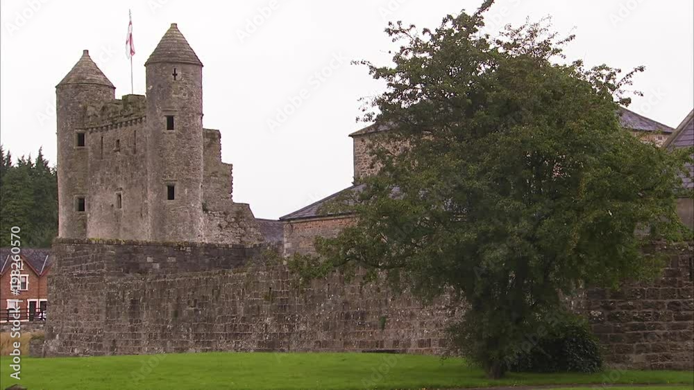 A steady scenic shot of a castle from outside. A steady scenic shot of a castle from outside.