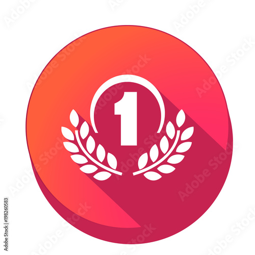 ikona z długim cieniem na tle okręgu