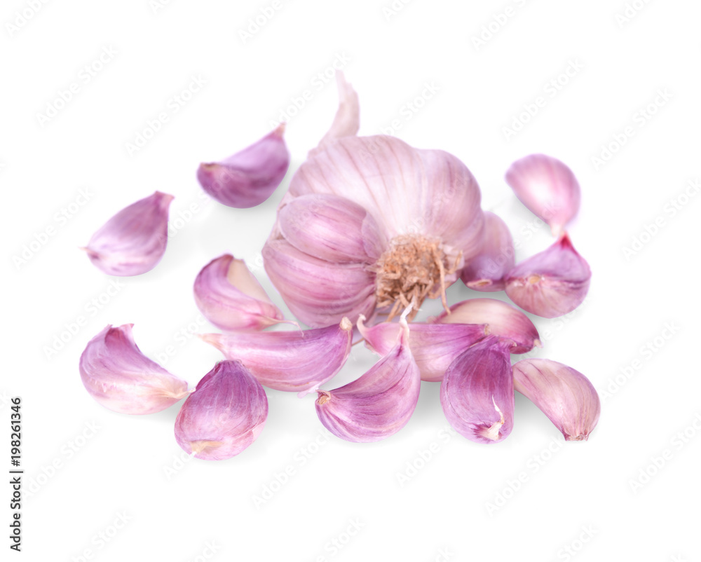 Garlic isolated on white background Garlic isolated on white background