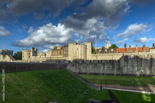 Sunset view of Historic Tower of London, England, Great Britain
