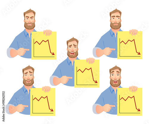 man holding graphs set