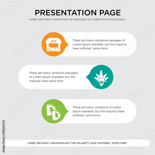 double d, rastaman, free stock, presentation design template in orange, green, yellow colors with horizontal and rounded shapes