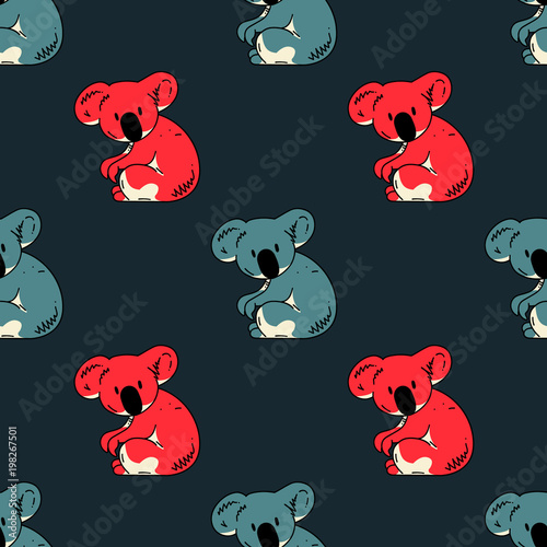 Photography Koala seamless pattern