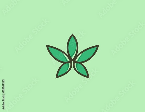 cannabis logo design template.