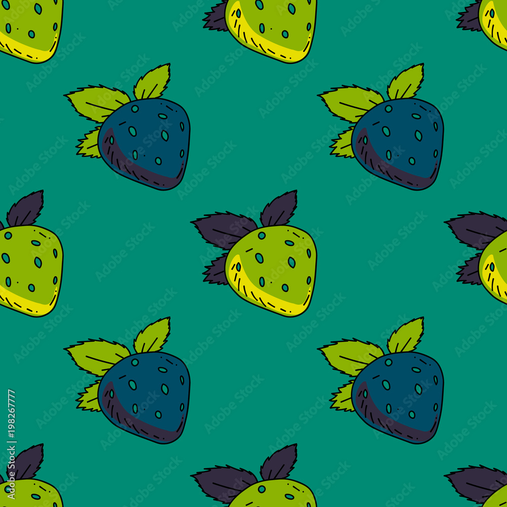 Strawberry seamless pattern. Original design for print or digital media. Strawberry seamless pattern. Original design for print or digital media.