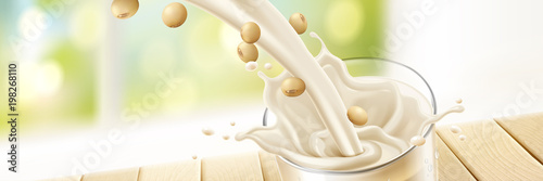 Soy milk background