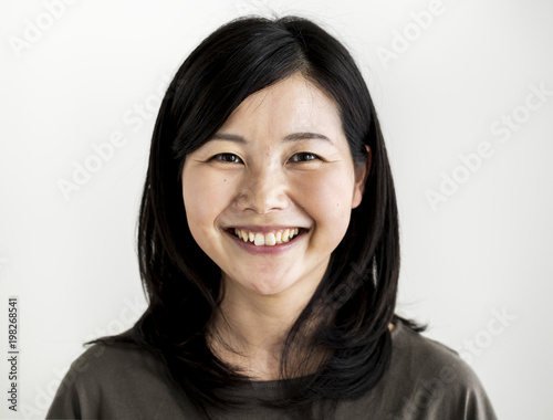 Asian ethnicity woman portrait shoot in a studio