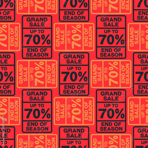 Seventy percent discount seamless pattern. Original design for print or digital media.