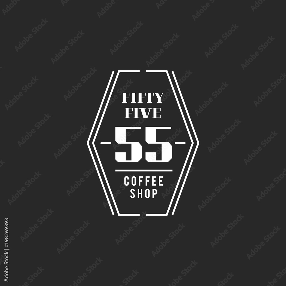 Illustration of coffee shop stamp banner Illustration of coffee shop stamp banner