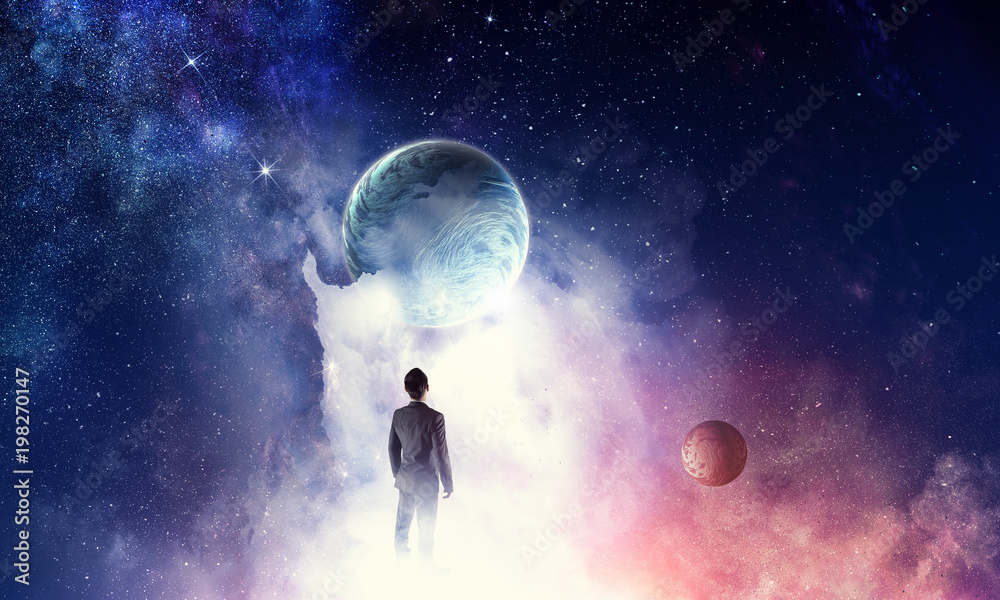 Businessman and cosmos concept Businessman and cosmos concept