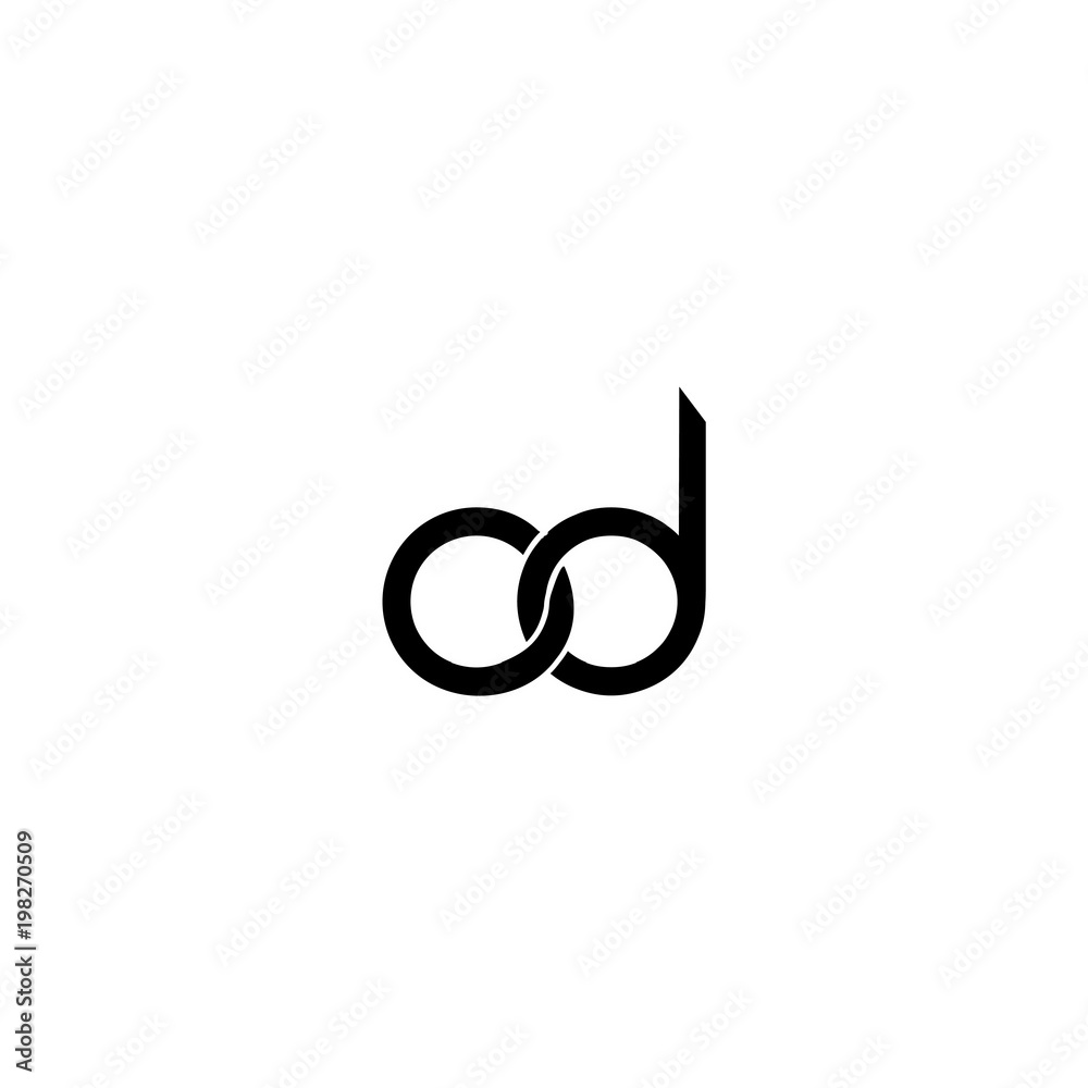 letter od logo vector - obrazy, fototapety, plakaty 