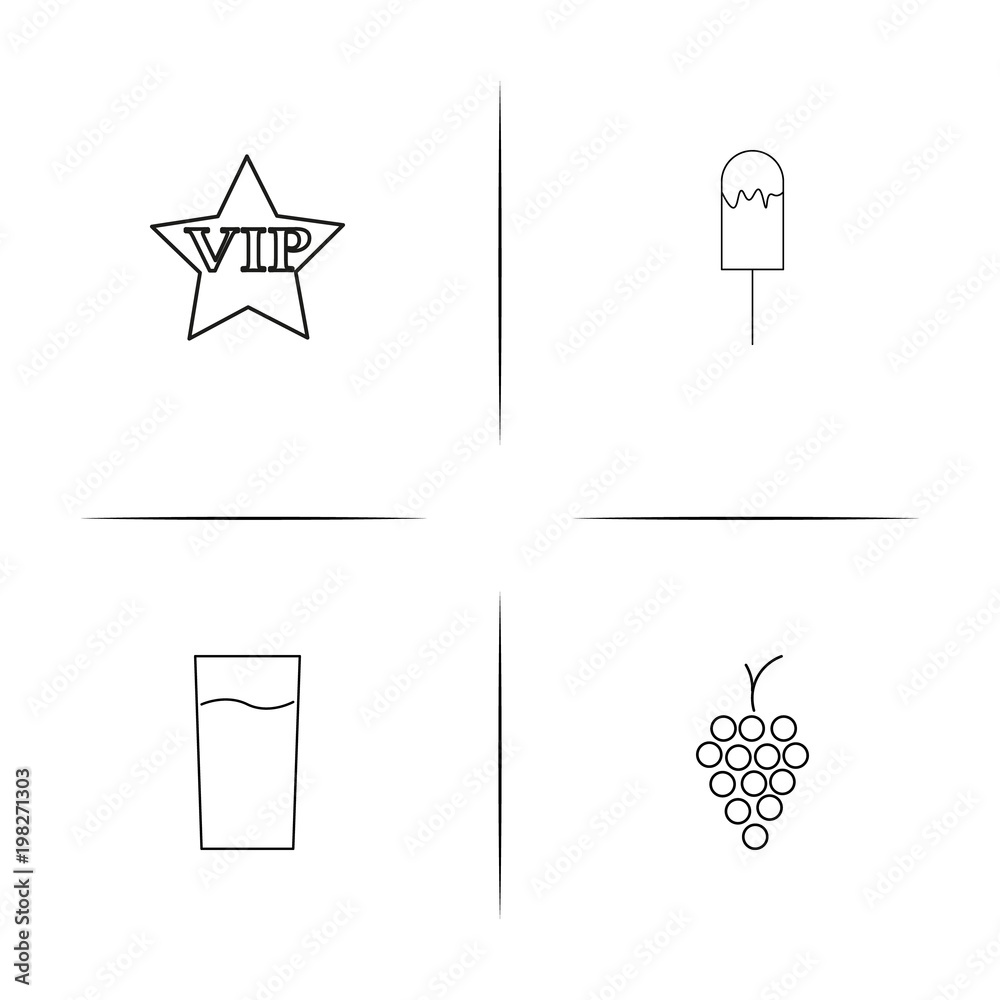 Food And Drink simple linear icons set. Outlined vector icons Food And Drink simple linear icons set. Outlined vector icons