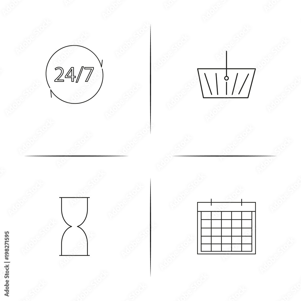 Interface simple linear icons set. Outlined vector icons Interface simple linear icons set. Outlined vector icons