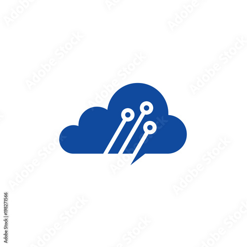 Cloud icon for download, upload technology and home security template