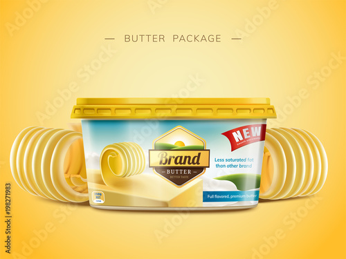 Creamy butter package design