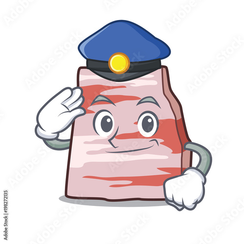 Police pork lard character cartoon