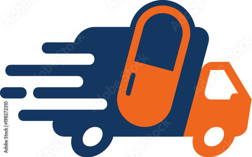 Medicine Delivery Logo Icon Design