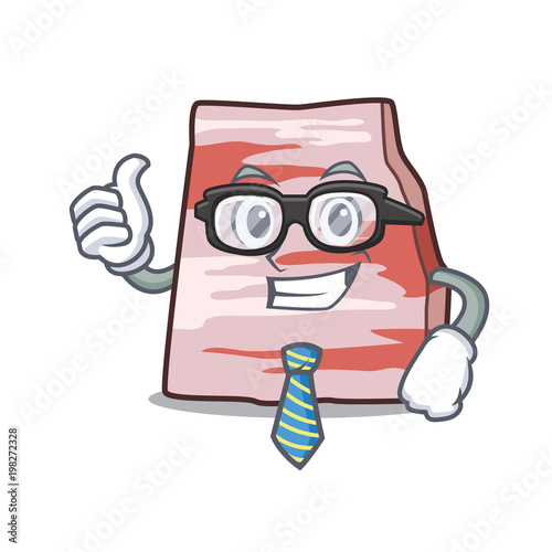 Businessman pork lard character cartoon