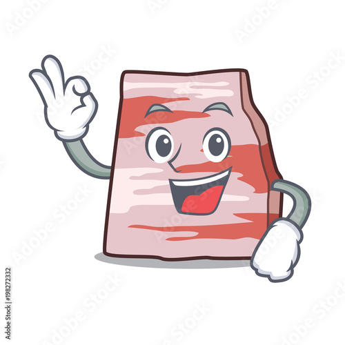 Okay pork lard character cartoon