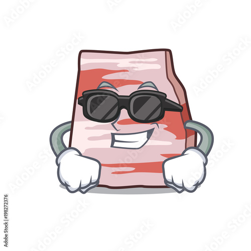 Super cool pork lard character cartoon
