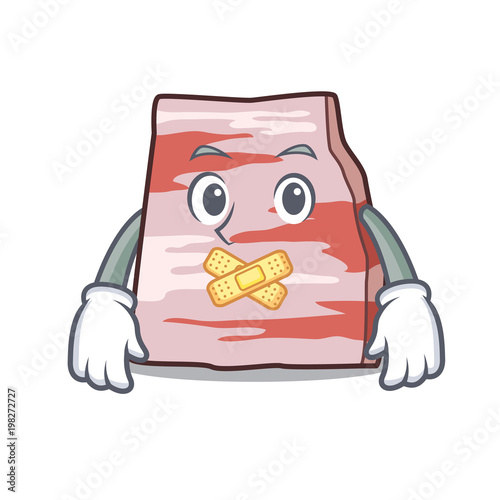 Silent pork lard mascot cartoon