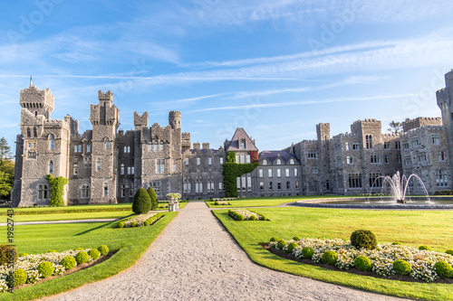Ashford Castle. A medieval castle built in 1228. Mayo, Ireland.