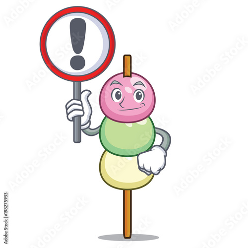 With sign dango character cartoon style
