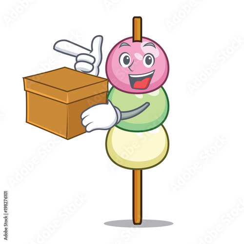 With box dango character cartoon style