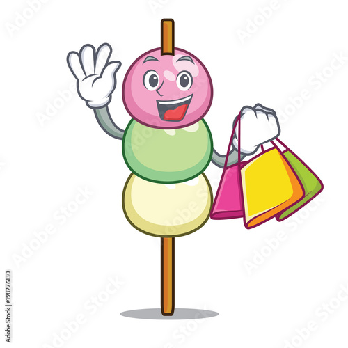 Shopping dango character cartoon style