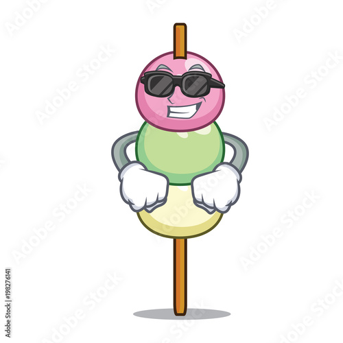 Super cool dango character cartoon style