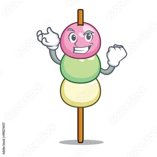 Successful dango character cartoon style