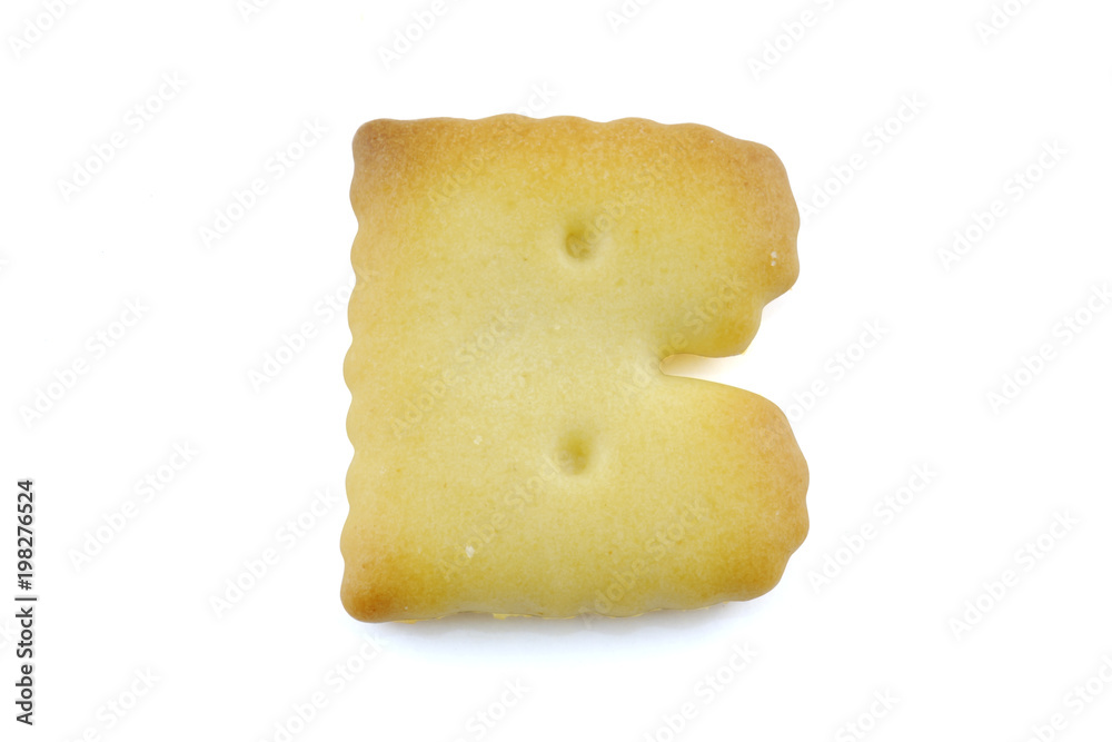 alphabet fonts B isolated on white background with Clipping Path