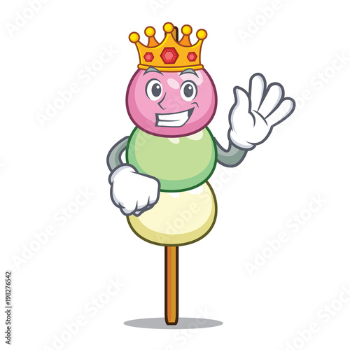 King dango mascot cartoon style