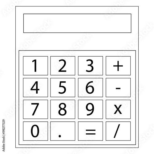 flat calculator vector illustration