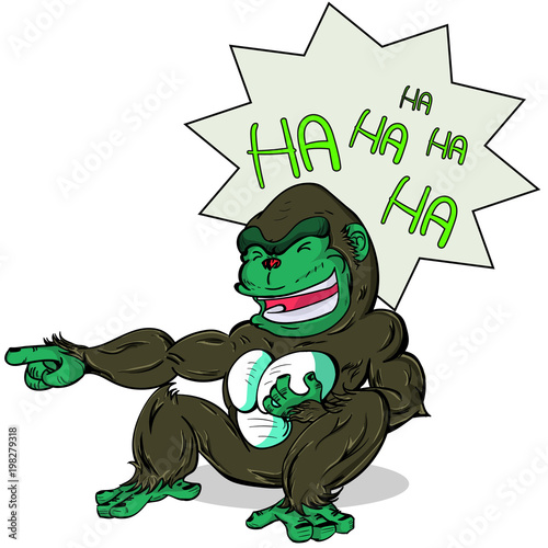 gorilla laugh out loud very happy