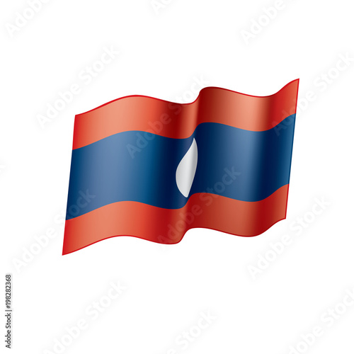 Laos flag  vector illustration
