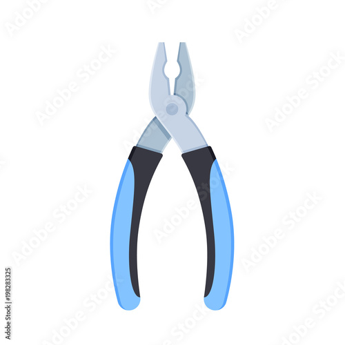 Opened pliers, side cutters, pliers, for working with materials.